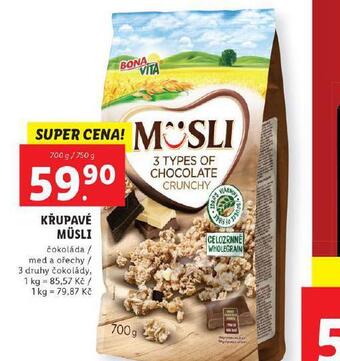 Lidl Křupavé müsli nabídka