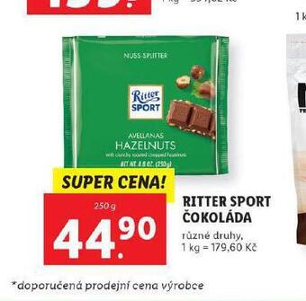 Lidl Ritter sport čokoláda nabídka