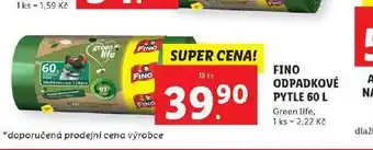 Lidl Fino odpadkové pytle 60l nabídka