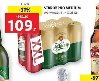 Lidl Pivo starobrno medium nabídka