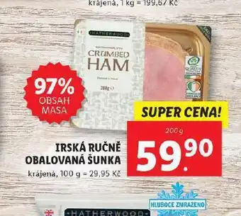 Lidl Irská ručně obalovaná šunka nabídka