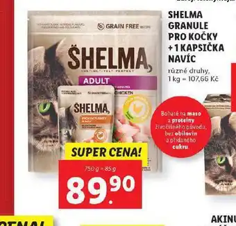 Lidl Shelma granule pro kočky nabídka
