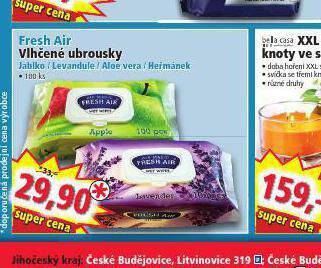 Norma Fresh air vlhčené ubrousky nabídka