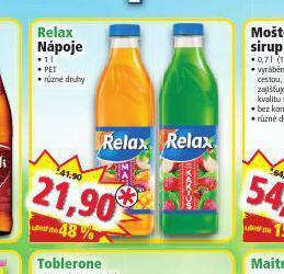 Norma Relax nápoje nabídka