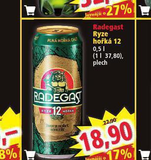 Norma Pivo radegast ryze hořká 12 nabídka