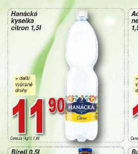 Lidl Hanácká kyselka citron nabídka