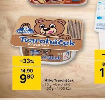 Tesco Milko tvaroháček nabídka