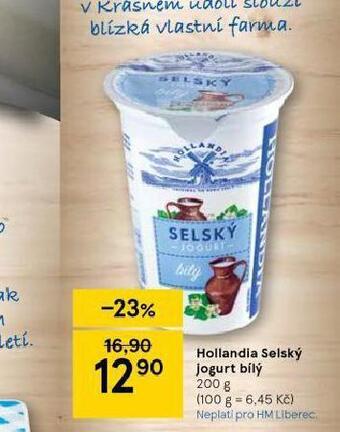 Tesco Hollandia selský jogurt bílý nabídka