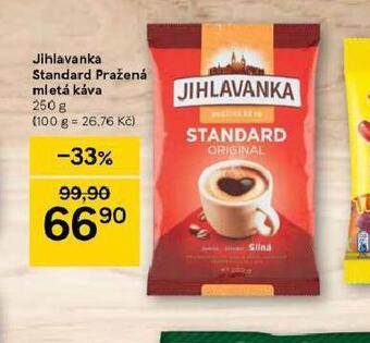 Tesco Jihlavanka standard pražená mletá káva nabídka