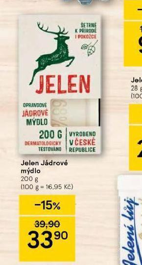 Tesco Jelen jádrové mýdlo nabídka
