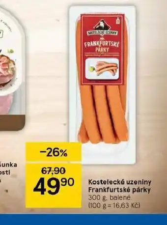 Tesco Kostelecké uzeniny frankfurtské párky nabídka