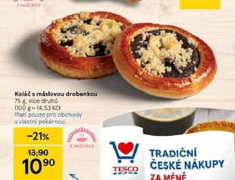 Tesco Koláč s máslovou drobenkou nabídka