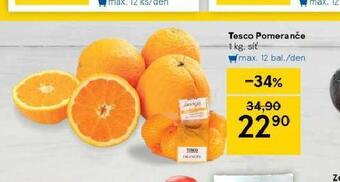 Tesco Pomeranče nabídka