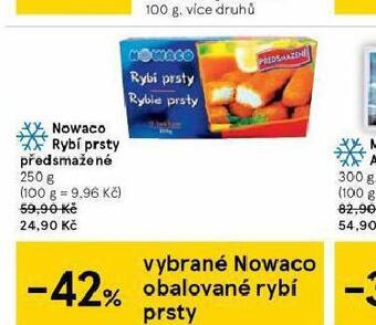 Tesco Nowaco rybí prsty předsmažené nabídka