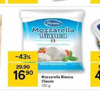 Tesco Mozzarella bianca classic nabídka