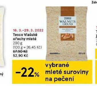 Tesco Tesco vlašské ořechy mleté nabídka