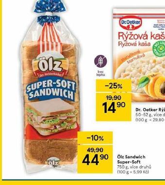 Tesco Ölz sandwich super-soft nabídka