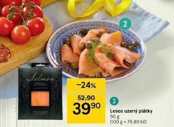 Tesco Losos uzený plátky nabídka
