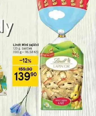 Tesco Lindt mini zajíčci nabídka