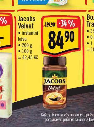 Jip Jacobs velvet instantní káva nabídka