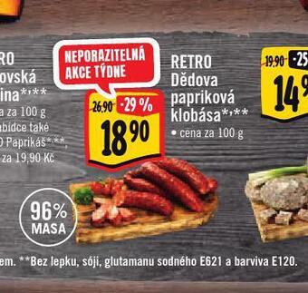 Jip Retro dědova papriková klobása nabídka
