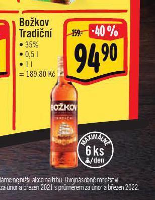 Jip Božkov tradiční nabídka