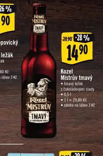 Jip Pivo kozel mistrův tmavý nabídka