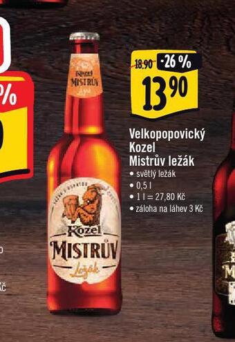 Jip Velkopopovický kozel mistrův ležák nabídka