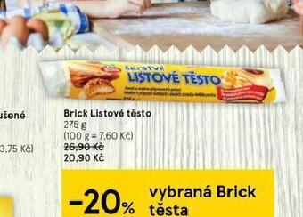 Tesco Brick listové těsto nabídka