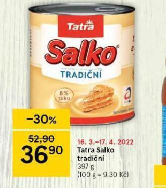Tesco Tatra salko tradiční nabídka