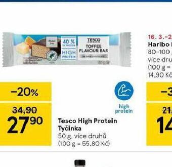 Tesco Tesco high protein tyčinka nabídka