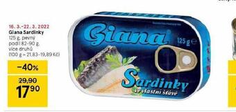 Tesco Giana sardinky nabídka