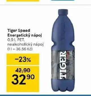 Tesco Tiger speed energetický nápoj nabídka