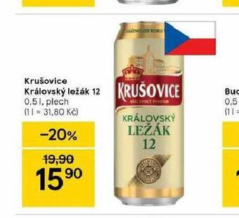 Tesco Pivo krušovice 12 královský ležák nabídka