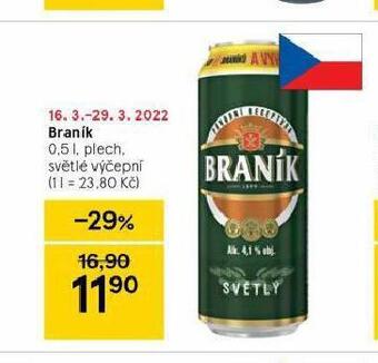Tesco Pivo braník nabídka