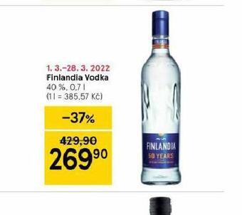 Tesco Finlandia vodka nabídka