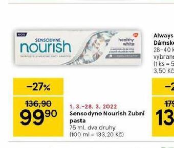 Tesco Sensodyne nourish zubní pasta nabídka