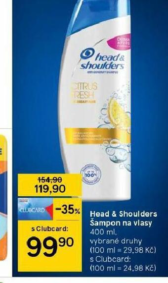 Tesco Head&shoulders šampon nabídka