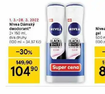 Tesco Nivea dámský deodorant nabídka