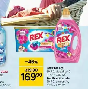 Tesco Rex prací kapsle nabídka