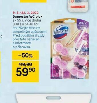 Tesco Domestos wc blok nabídka