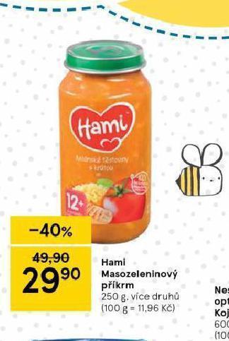Tesco Hami masozeleninový příkrm nabídka