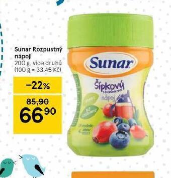 Tesco Sunar rozpustný nápoj nabídka