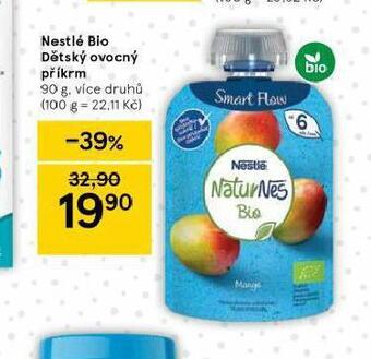 Tesco Nestlé bio dětský ovocný příkrm nabídka