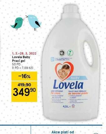 Tesco Lovela baby prací gel nabídka
