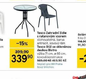 Tesco Zahradní židle s ratanovým vzorem nabídka