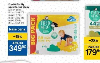 Tesco Fred & flo dětské pleny nabídka