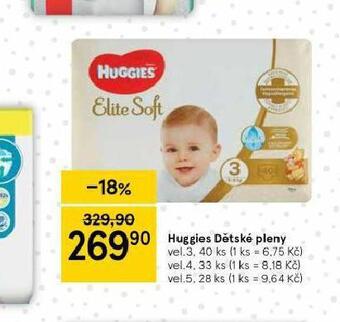 Tesco Huggies dětské pleny nabídka