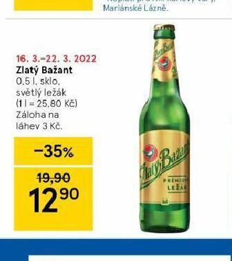 Tesco Pivo zlatý bažant nabídka