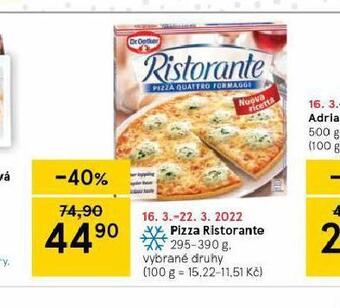 Tesco Pizza ristorante nabídka